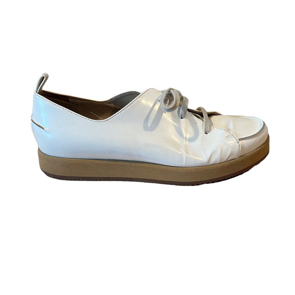 Maiyet White Leather Lace-Up Shoes Womens 38